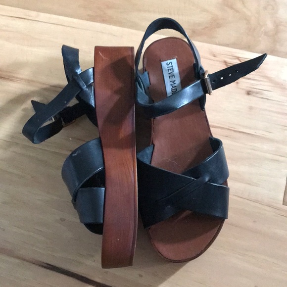 Black Steve Madden Sandals - Picture 2 of 3